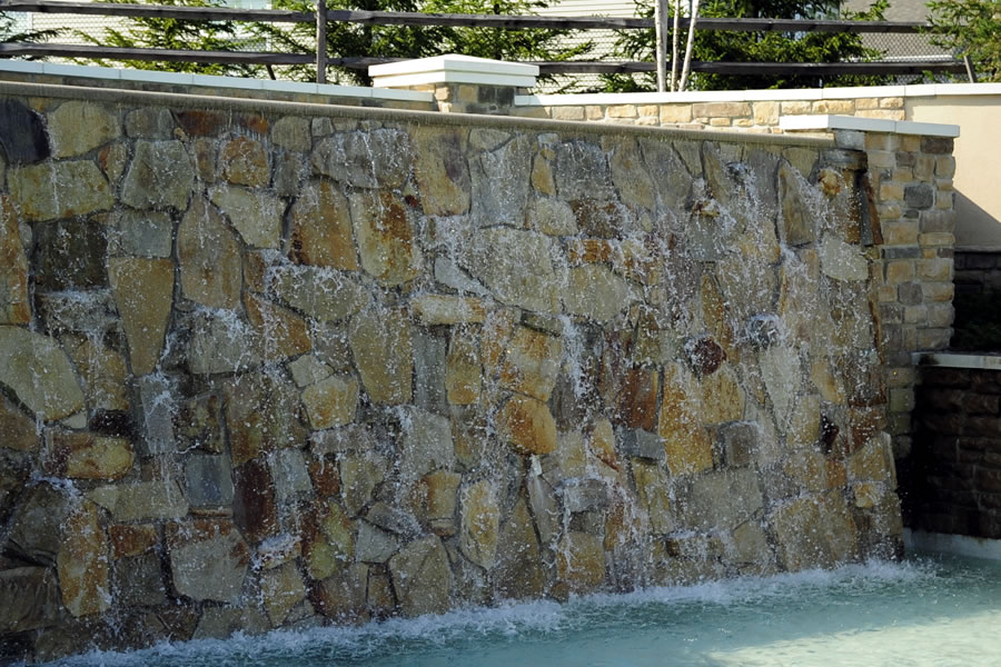 Four Seasons Manalapan Manalapan, New Jersey Water Feature Wall Commercial Pool Design by Omega Pool Structures, Inc