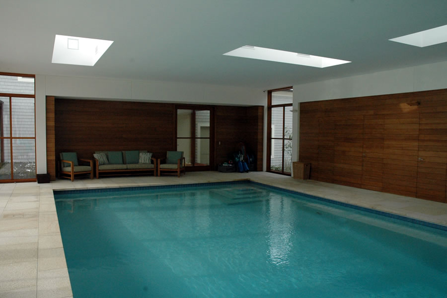 Contemporary Indoor Pool Boston, Massachusetts Residential Pool Design by Omega Pool Structures, Inc