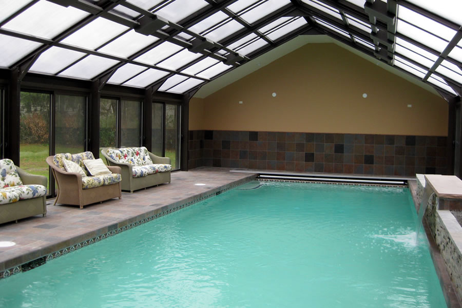 Indoor Pool Bryn Mawr, Pennsylvania Residential Pool Design by Omega Pool Structures, Inc