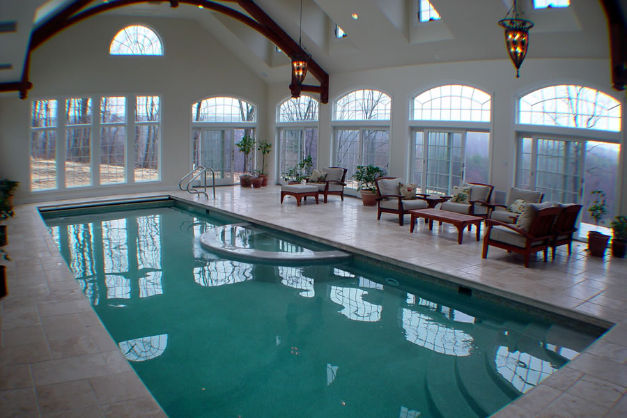 Indoor Pool Chester, New Jersey Residential Pool Design by Omega Pool Structures, Inc