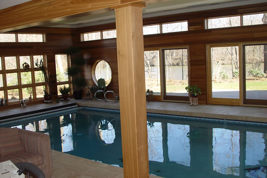 Indoor Pool with Therapy Design Colts Neck, New Jersey  Residential Pool Design by Omega Pool Structures, Inc