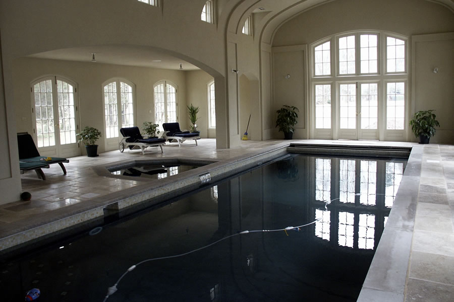 Indoor Rustic Pool New Vernon New Jersey Residential Pool Design by Omega Pool Structures, Inc