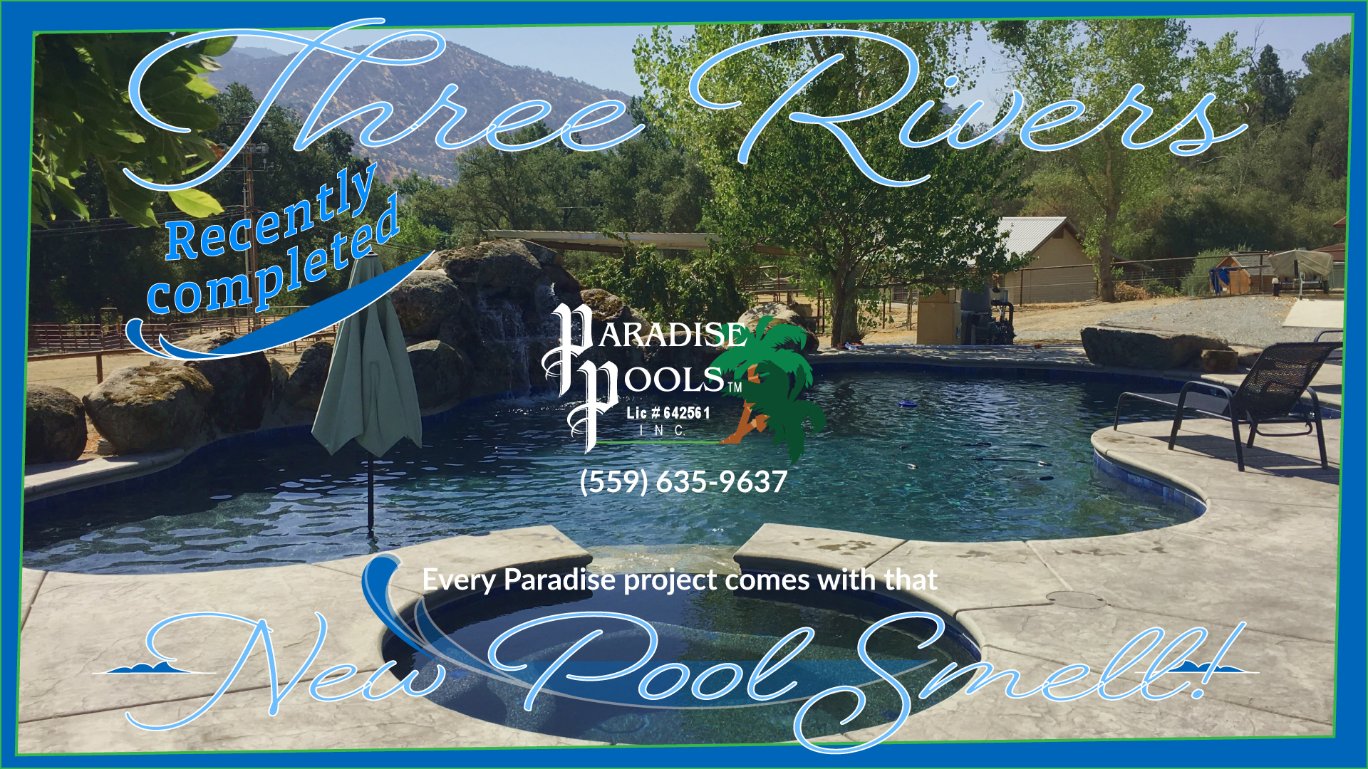 Recently finished in Three Rivers Pool, Spa and Waterfall